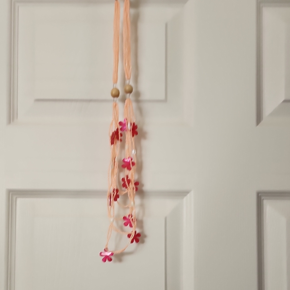 Pink and Red Floral Necklace